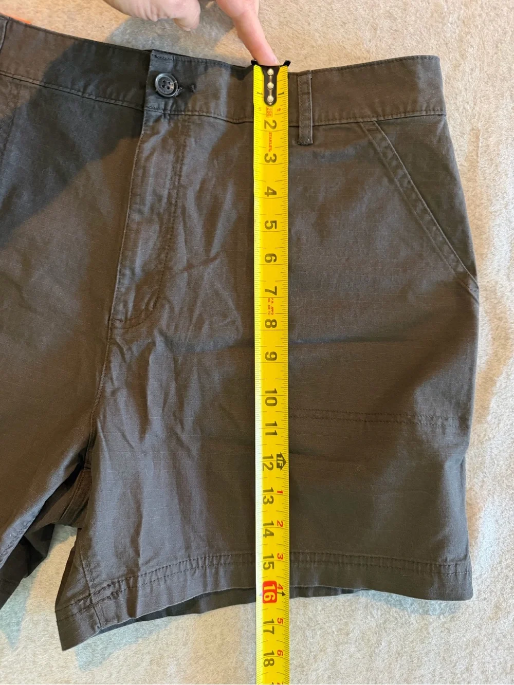 Eddie Bauer Ripstop Shorts Women’s 16 Dark Gray Hiking Outdoor Gorpcore NWT